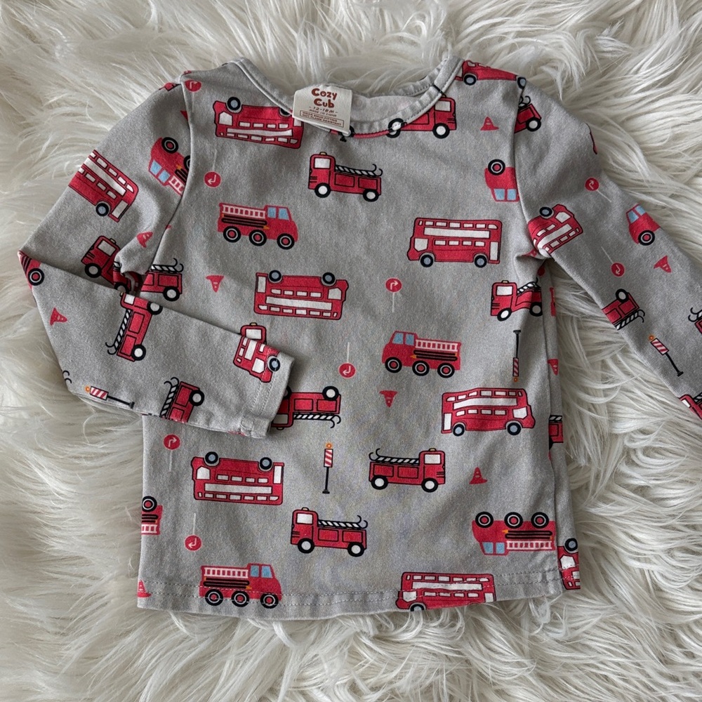 Gray Fire Truck Shirt - soft and stretchy